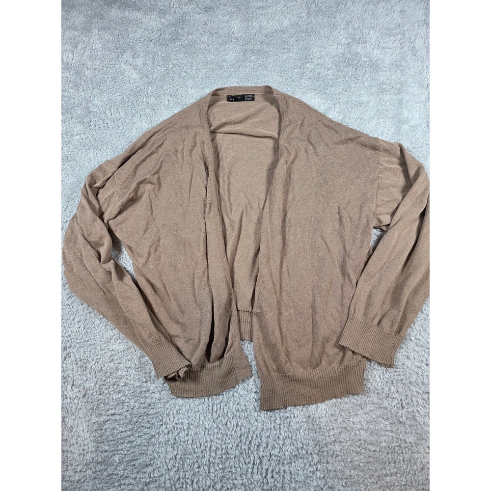 Dazy Tan Brown Open Front Cardigan Sweater Oversized Lightweight‎ Knit Womens M